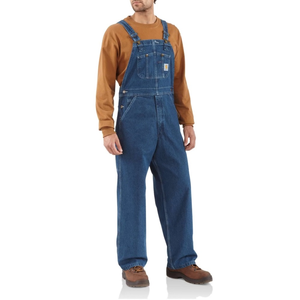 Men’s Carhartt Denim Bib Overalls Size 34 x 32.